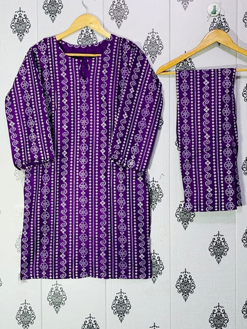 Chunri Print 2pc Dress Stuff: Linen Print For Girls DRESS JJ WHOLESALE JJ WHOLESALE